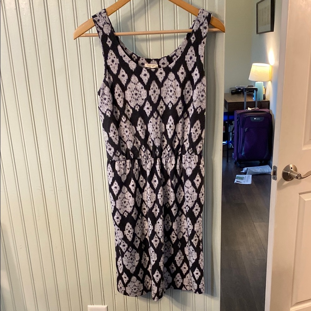Elegant Black and White Patterned Dress